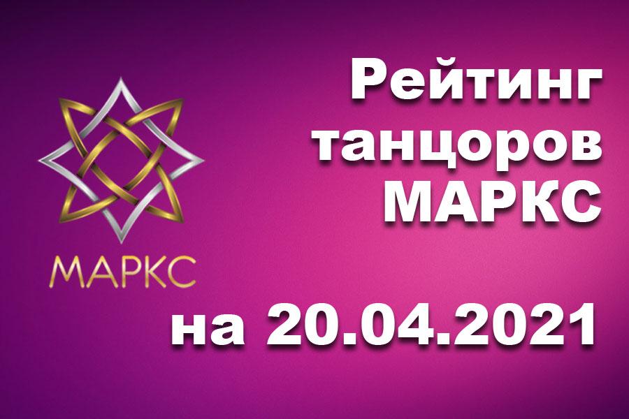 РЕЙТИНГ ТАНЦОРОВ МАРКС на 20.04.2021