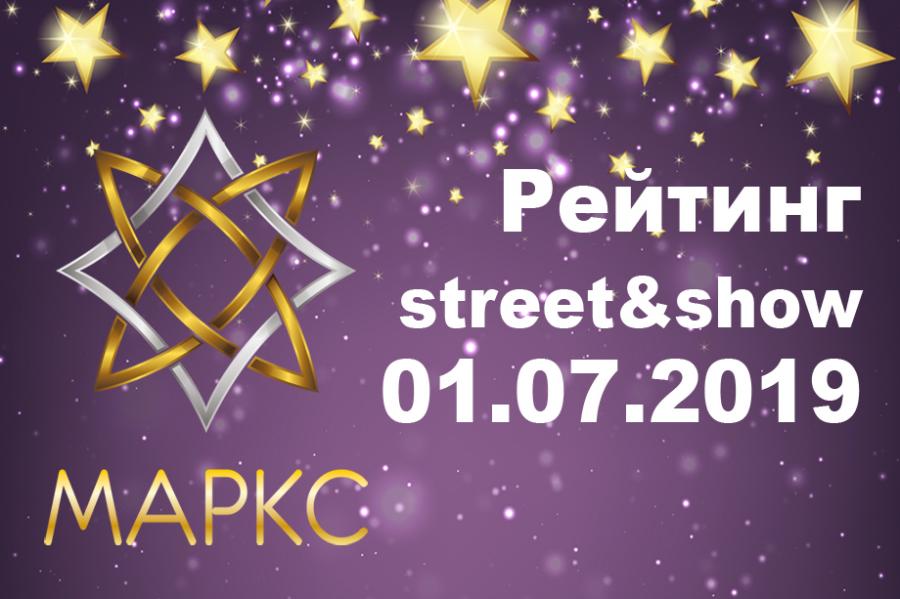STREET & SHOW DANCE. Рейтинг танцоров на 01.07.2019